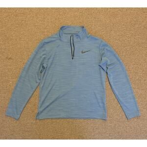 Nike Dri-Fit 1/4 Zip Blue Long Sleeve Sweatshirt Men’s S Small Collared